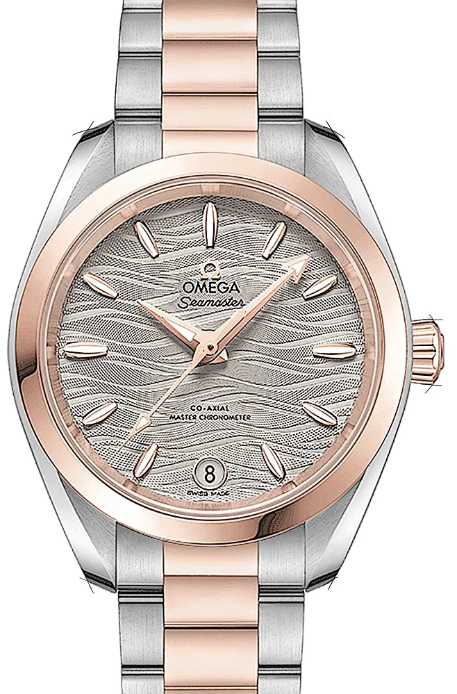 Omega Aqua Terra 220.20.34.20.06.001 34mm Rose gold Gray