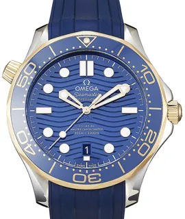 Omega Seamaster Diver 300M 210.22.42.20.03.001 Yellow gold Blue