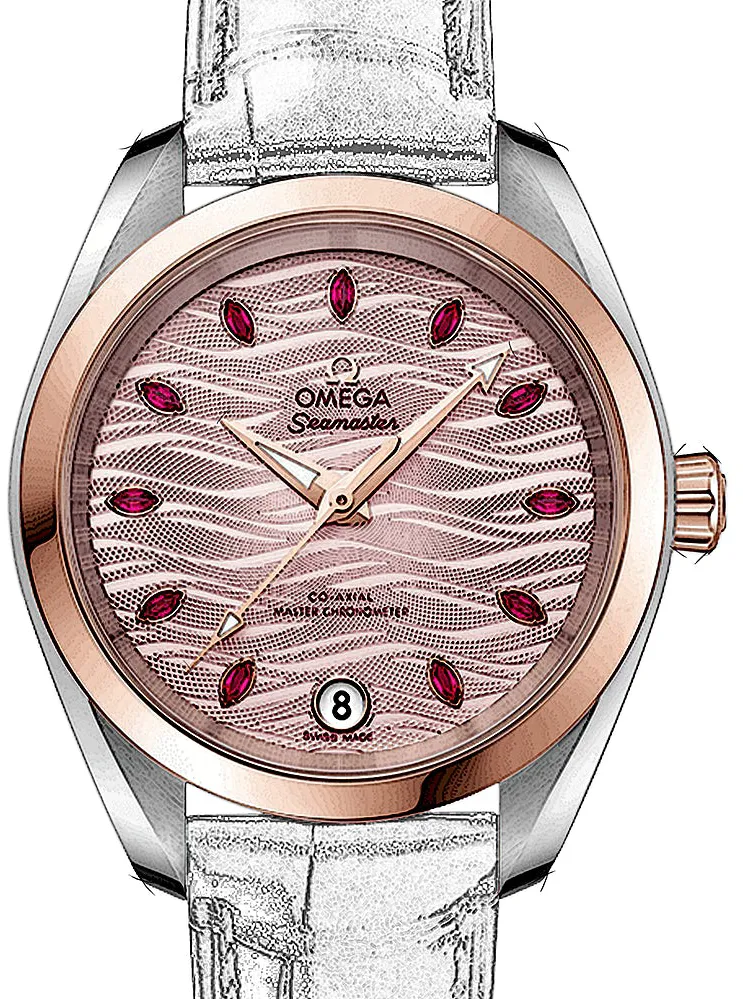 Omega Aqua Terra 220.23.34.20.60.001 34mm Edelstahl Pink