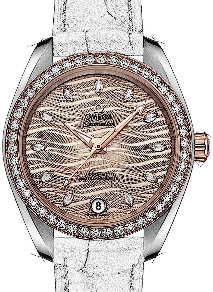 Omega Aqua Terra 220.28.34.20.59.001 34mm Sedna gold Gray