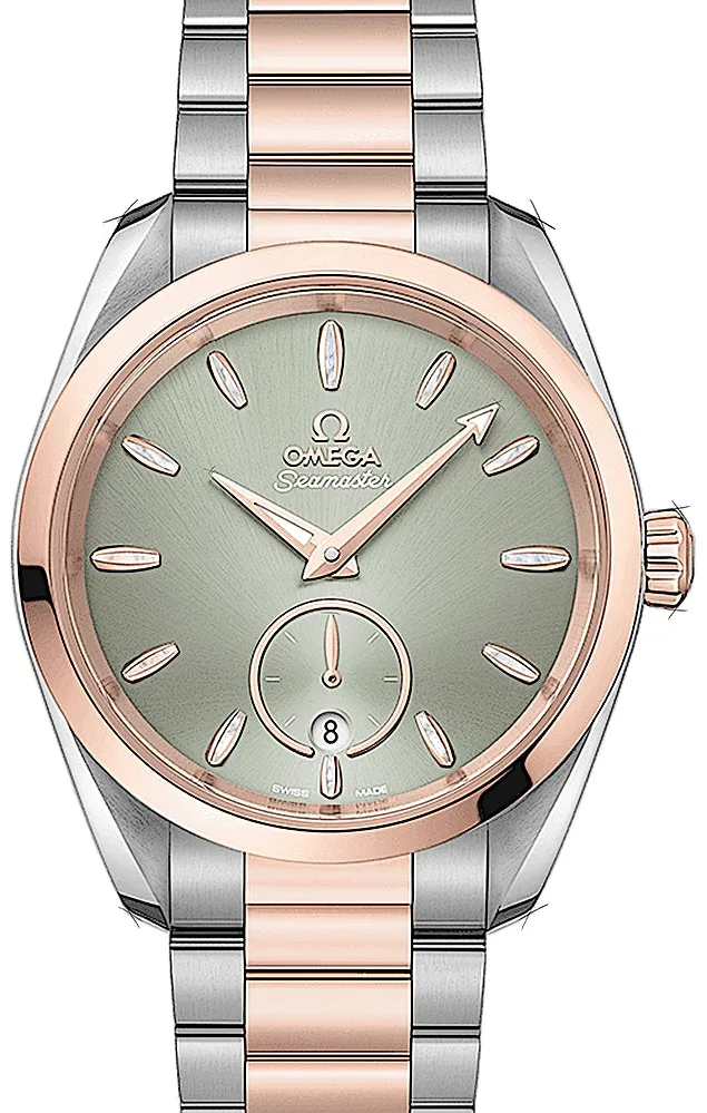 Omega Aqua Terra 220.20.38.20.10.001 38mm Rose gold Green