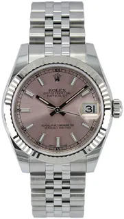 Rolex Datejust 31 178274 White gold and Stainless steel Pink Baton