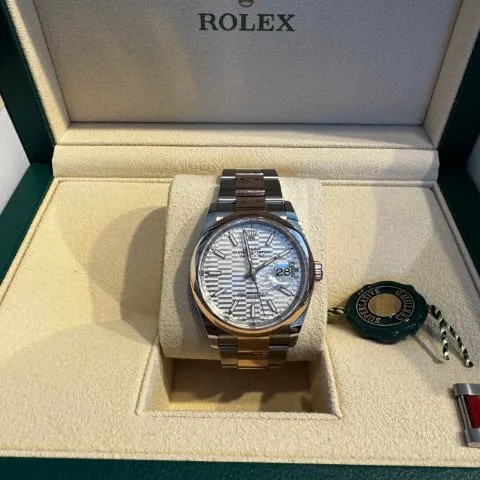 Rolex Datejust 36 126201 36mm Yellow gold and Stainless steel Gray