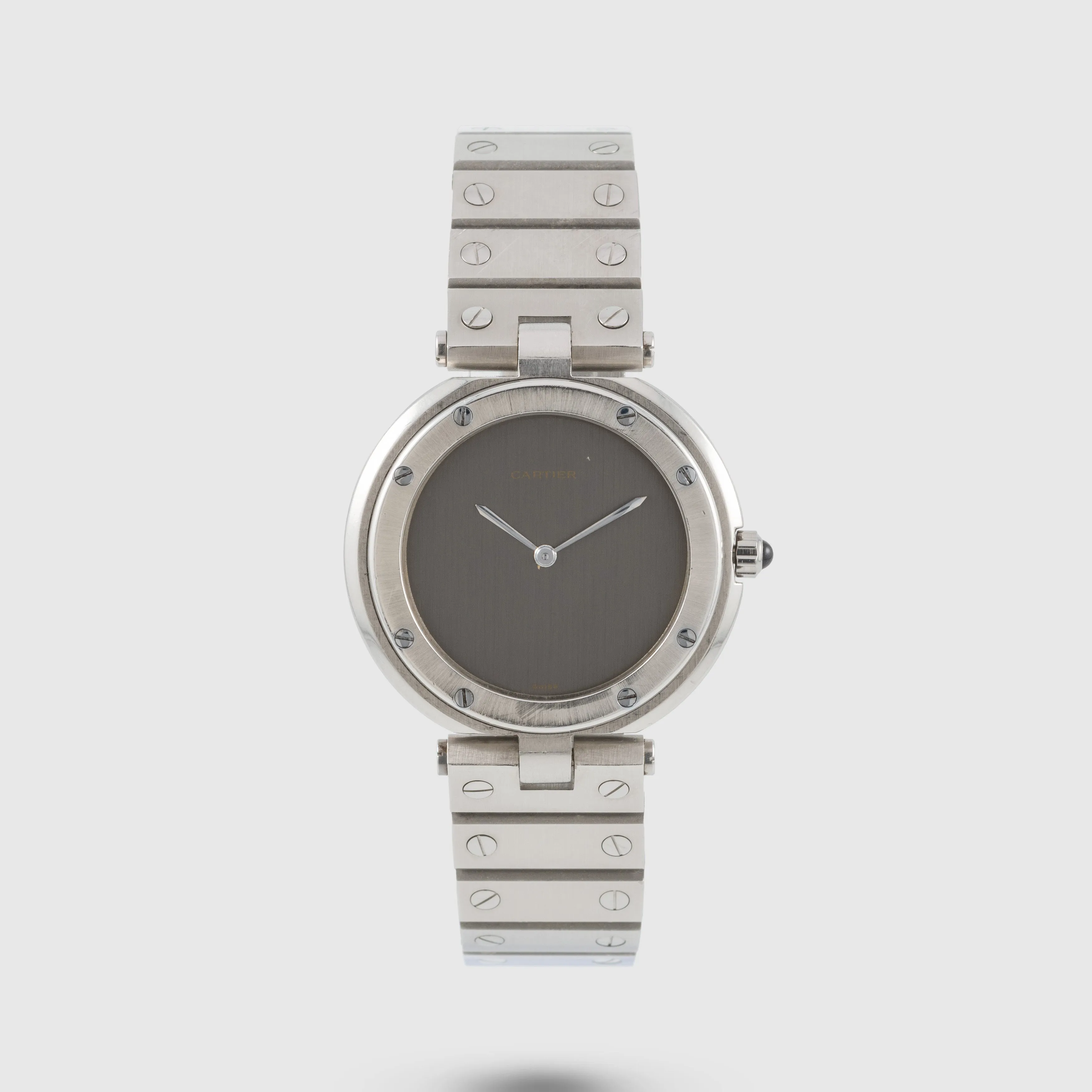 Cartier Santos 8191 32mm Stainless steel Slate grey