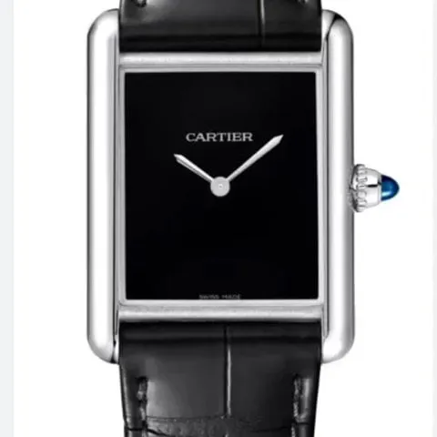 Cartier Tank WSTA0072 33.5mm Stainless steel Black