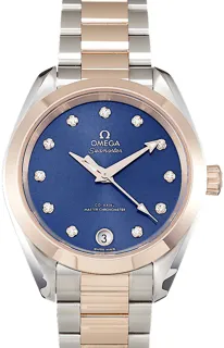 Omega Seamaster 220.20.34.20.53.001 Rose gold and Stainless steel Blue