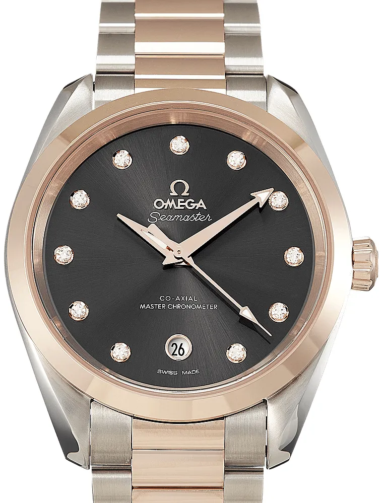 Omega Aqua Terra 220.20.38.20.56.001 38mm Rose gold and Stainless steel Gray