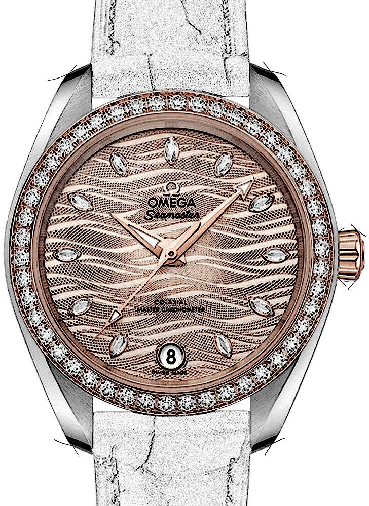 Omega Aqua Terra 220.28.34.20.59.001 34mm Sedna gold Gray