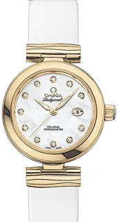 Omega De Ville Ladymatic 425.62.34.20.55.003 Yellow gold White