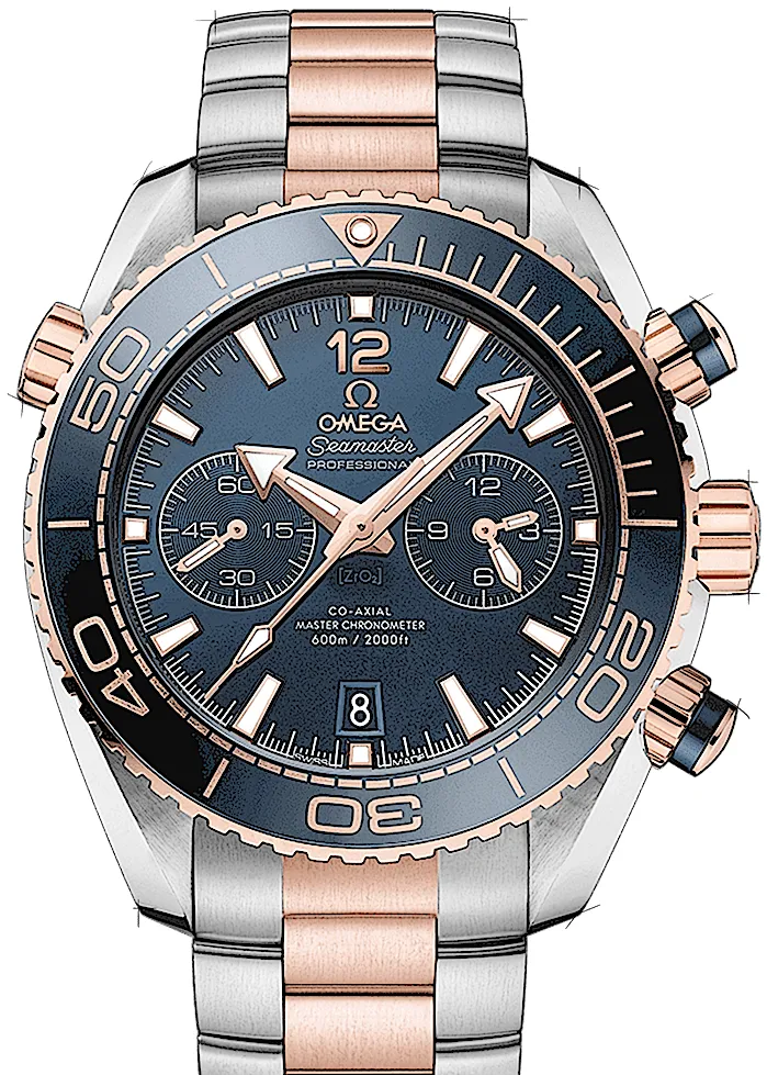 Omega Seamaster Planet Ocean 215.20.46.51.03.001 45.5mm Rose gold and Stainless steel Blue