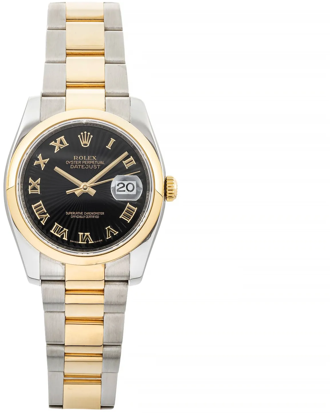 Rolex Datejust 36 116203 36mm Yellow gold and Stainless steel Black