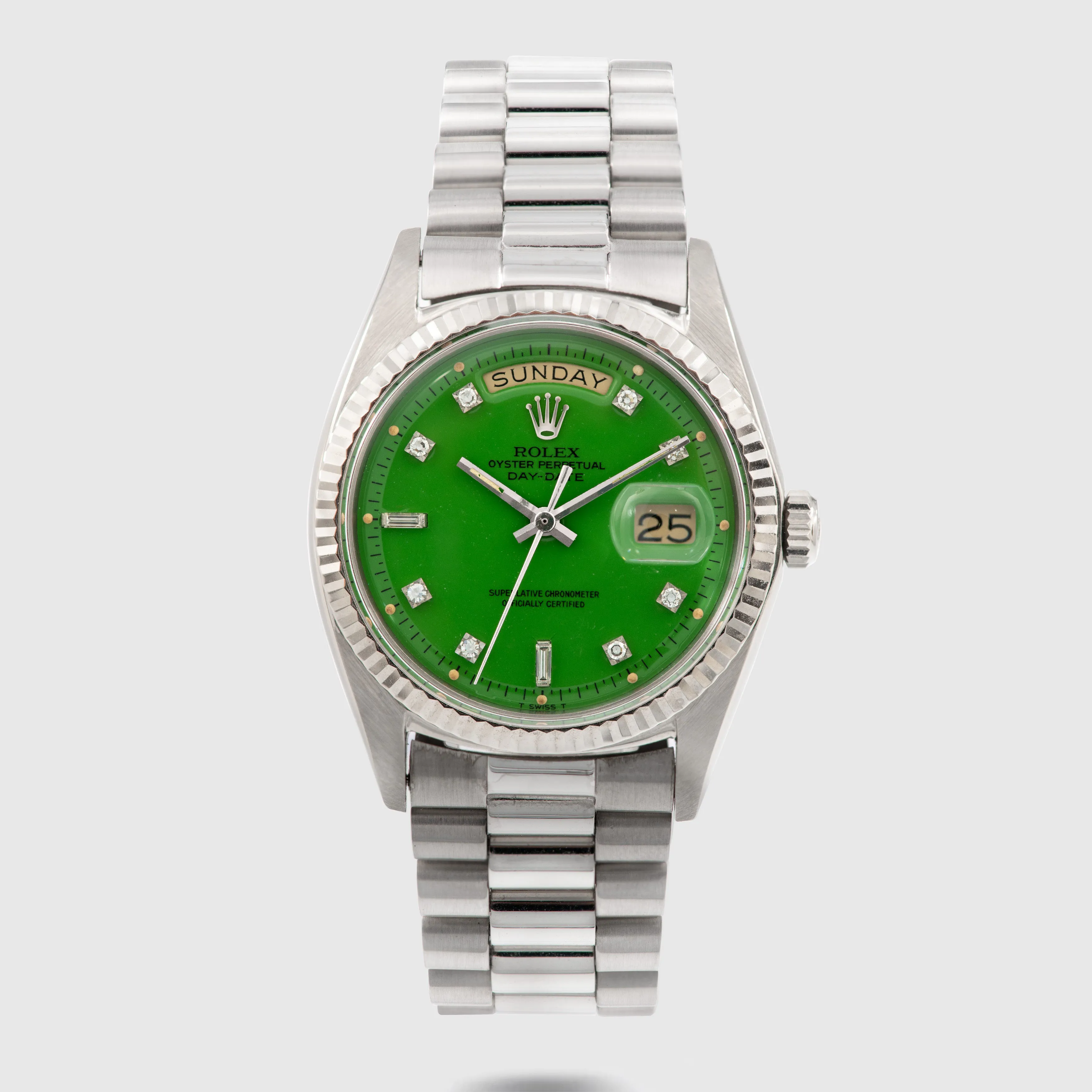 Rolex Day-Date 36 1803 36mm 18k white gold Green