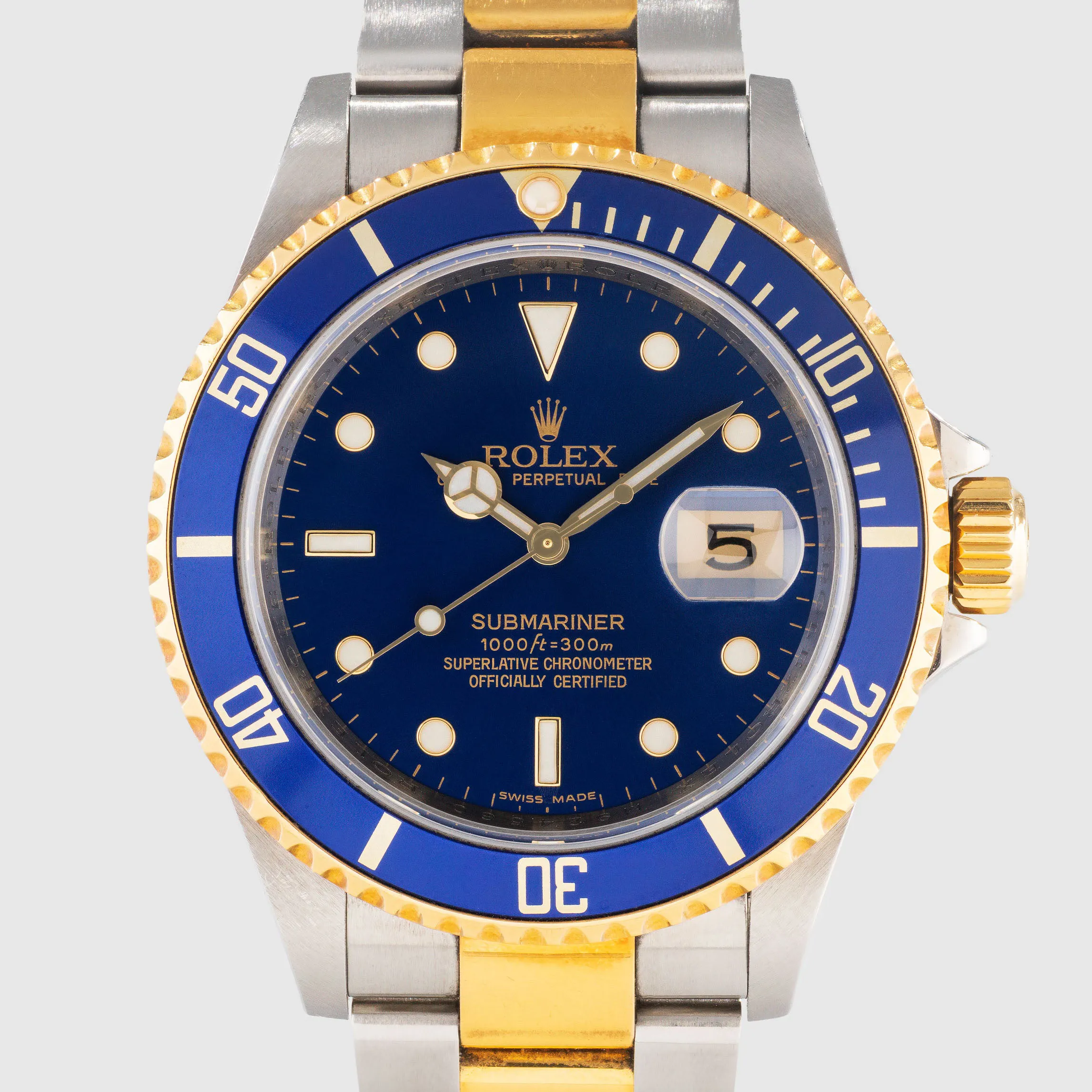 Rolex Submariner 16613 40mm Yellow gold and stainless steel Blue 2