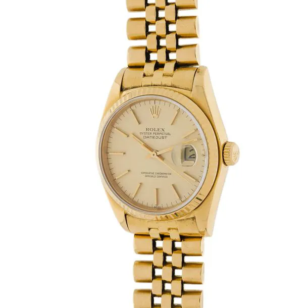 Rolex Datejust 16018G 36mm Yellow gold Champagne