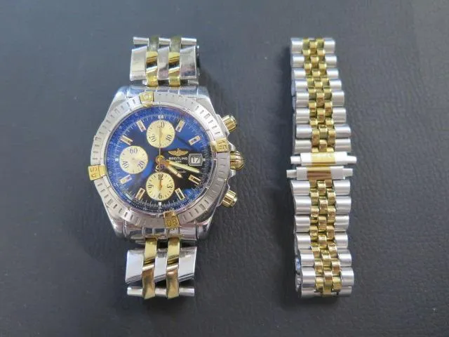 Breitling Chronomat A13356 44mm Yellow gold and stainless steel Blue