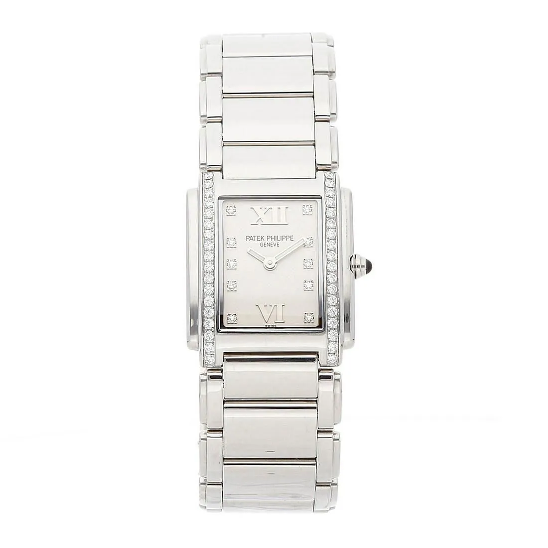 Patek Philippe Twenty~4 4910/10A-011 25mm Stainless steel and Diamond White