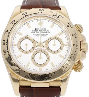 Rolex Daytona 16518 Yellow gold Weiß