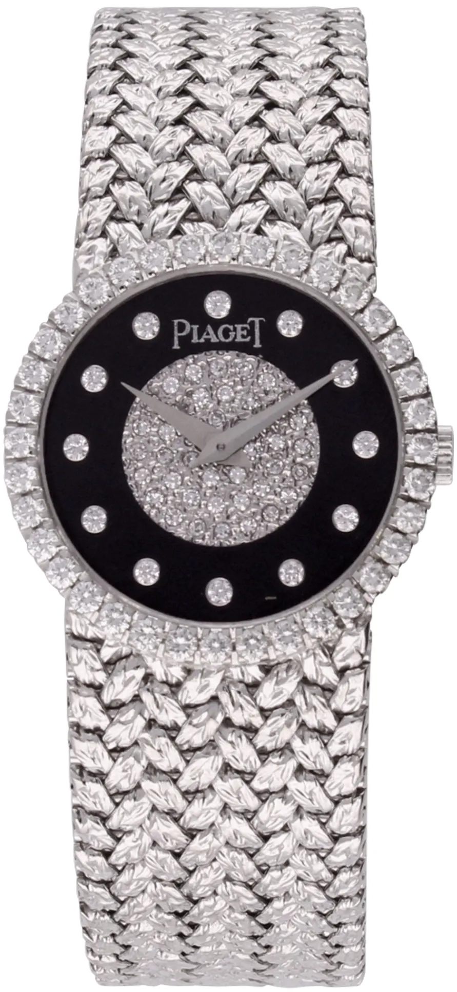 Piaget 9706 D2 24mm White gold Onyx