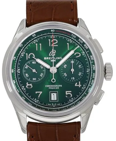 Breitling Premier AB0145371L1P1 42mm Stainless steel Green