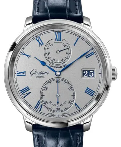 Glashütte Senator 1-58-08-01-04-61 White gold Silver