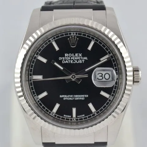 Rolex Datejust 36 116139 36mm White gold Black