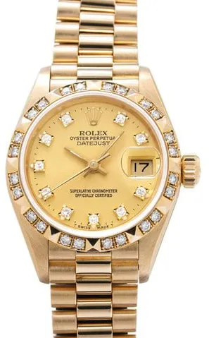 Rolex Datejust 69258G 26mm Yellow gold Champagne