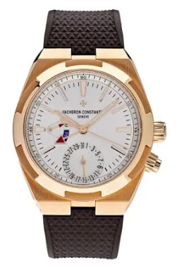 Vacheron Constantin Overseas Dual Time 7900V/000R-B336 41mm Rose gold Silver