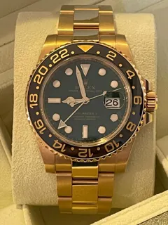 Rolex GMT-Master II 116718LN Yellow gold Green