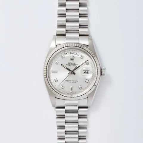 Rolex Day-Date 36 1803 36mm White gold Silver