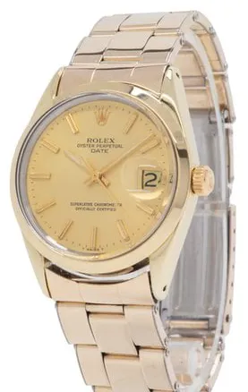 Rolex Oyster Perpetual Date 1550 34mm Champagne