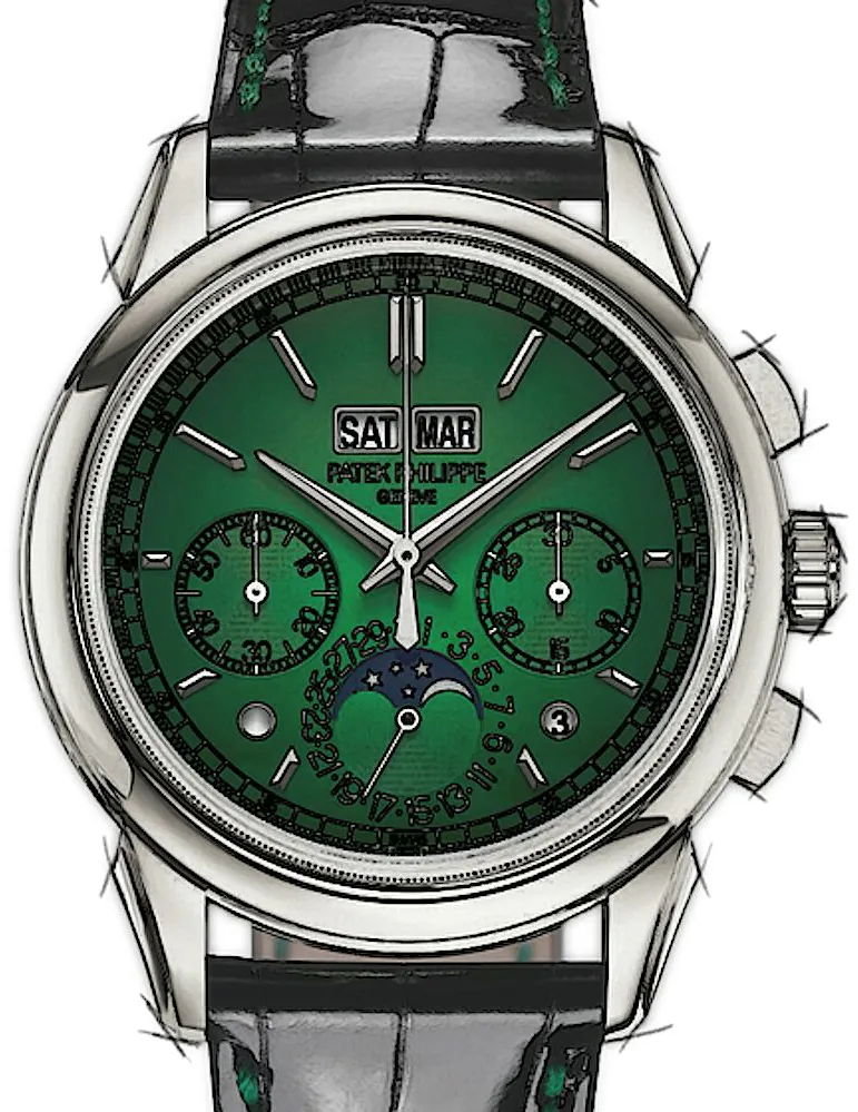 Patek Philippe Perpetual Calendar Chronograph 5270P-014 41mm Platin Green