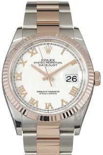 Rolex Datejust 36 126231 Rose gold Weiß