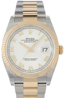 Rolex Datejust 36 126233 Yellow gold Weiß