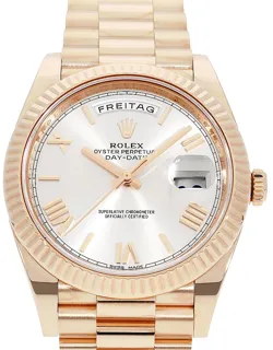 Rolex Day-Date 40 228235 Everose gold Weiß