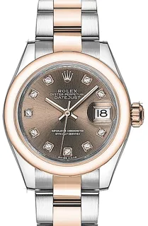 Rolex Lady-Datejust 279161 Rose gold Braun