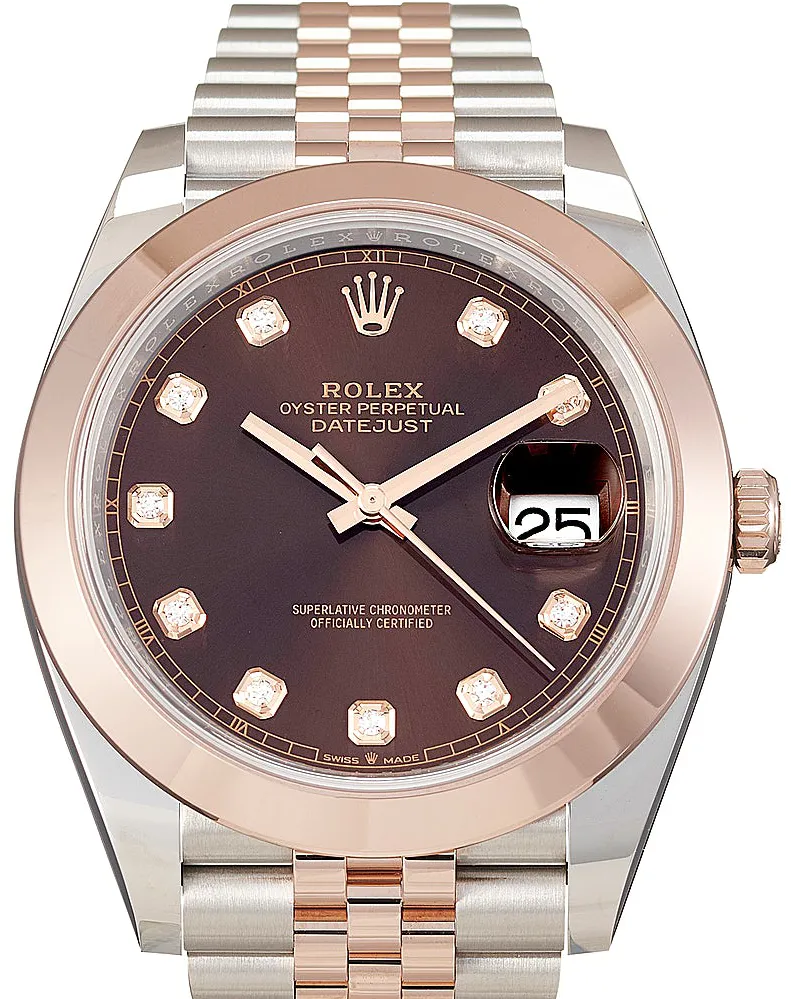 Rolex Datejust 41 126301 41mm Rose gold Braun