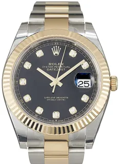 Rolex Datejust 41 126333 Yellow gold Schwarz