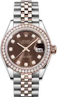 Rolex Lady-Datejust 279381RBR Rose gold Braun