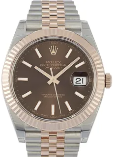 Rolex Datejust 41 126331 Rose gold Braun