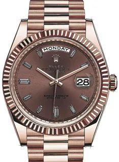 Rolex Day-Date 40 228235 Everose gold Braun