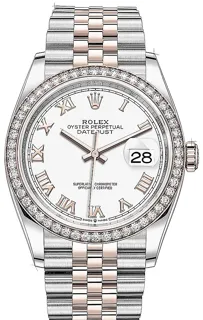 Rolex Datejust 36 126281RBR Rose gold Weiß