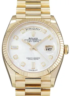 Rolex Day-Date 36 128238 Yellow gold Perlmutt