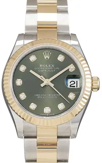 Rolex Datejust 31 278273 Yellow gold Grün