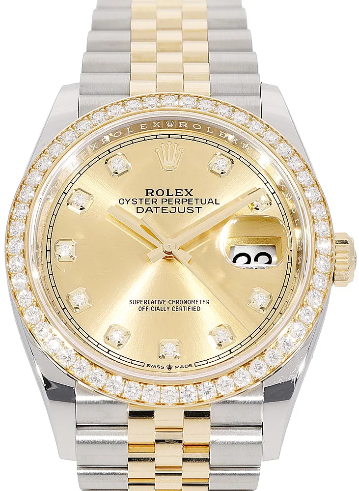 Rolex Datejust 36 126283RBR 36mm Yellow gold Gold