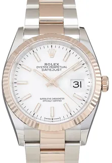 Rolex Datejust 36 126231 Rose gold Weiß