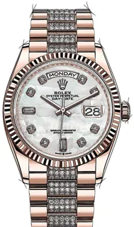 Rolex Day-Date 36 128235 Rose gold Perlmutt