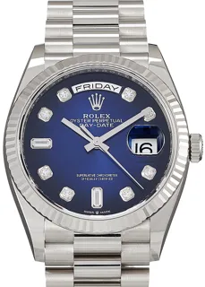 Rolex Day-Date 36 128239 Yellow gold Blau