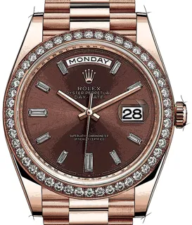 Rolex Day-Date 40 228345RBR Rose gold Braun