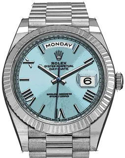 Rolex Day-Date 40 228236 Platin Blau