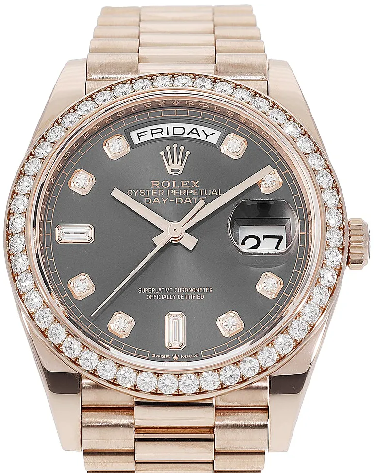 Rolex Day-Date 36 128345RBR 36mm Rose gold Grau